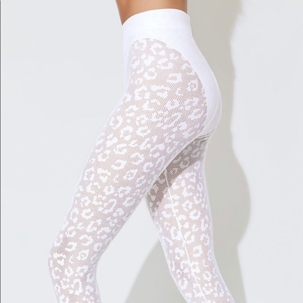 White Mesh Leggings